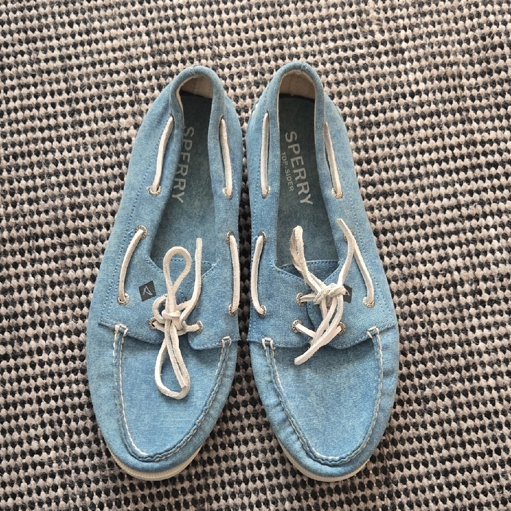 Sperry Top Sider Blue Boat Shoes, 11.5 Mens, GUC, Nautical Chic, Non Marking